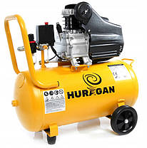 Масляний компресор для гаража 50л HURAGAN 50 л повітряний компресор для будинку, фото 2