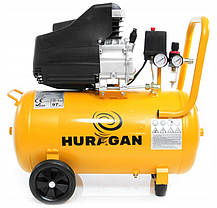 Масляний компресор для гаража 50л HURAGAN 50 л повітряний компресор для будинку, фото 5