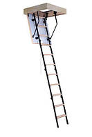 Лестница чердачная OMAN Mini Termo 100х60 комбинированная металл дерево четырехсекционная Н265