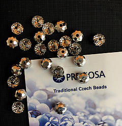 00030Hel/6 мм-2-й сорт BellatrixPreciosa Beads.Бусина кришталева (10 штук)