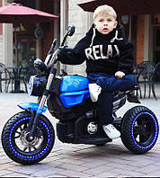 Дитячий електромобіль Мотоцикл BMW_BQ, 3-колісний, Шкіряне сидіння, Гумові колеса, дитячий електромобіль
