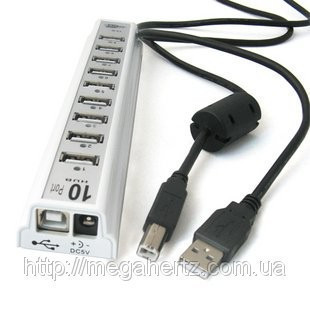 USB хаб hub 10 портів активний розгалужувач