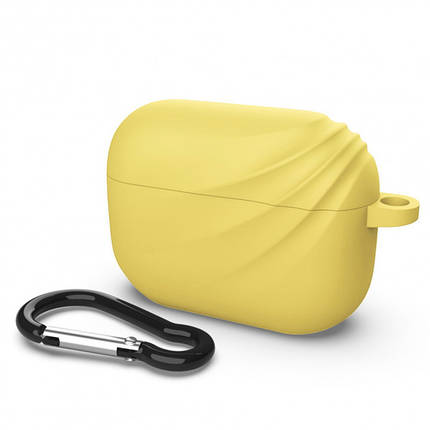 Чохол для навушників Apple AirPods Pro Alitek Wave Жовтий + карабін, фото 1
