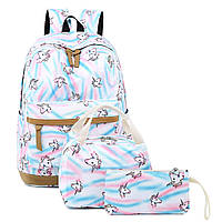 Школьный рюкзак Единороги с ланчбоксом и пеналом Girls Unicorn Backpacks