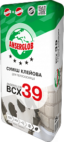 Клей Anserglob ВСХ-39 для приклеювання пінопласту та хв вати, 25 кг