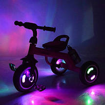 Велосипед триколісний Turbotrike M 3648-4 (колеса з підсвіткою, регульоване сидіння, пляшечка), фото 6