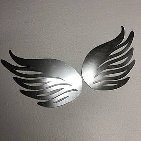 Декоративні крила (2 штуки) Manific Decor із дзеркального пластику на свято декор Срібні