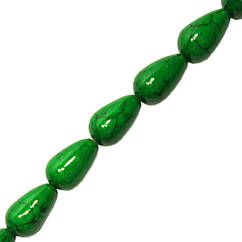 Намистини Краплі Великі Колір Зелений Розмір 16 мм, Рукоділля, Фурнітура для Прикрас