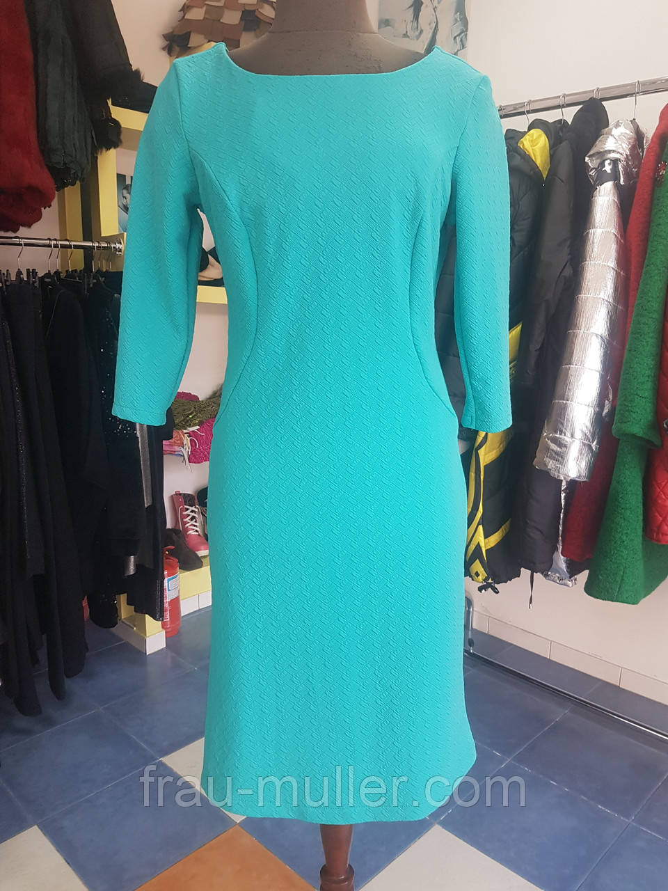 Бірюзова універсальна сукня-футляр розмір 50  Dioris