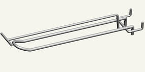 Гачок подвійний 150 мм із цінником