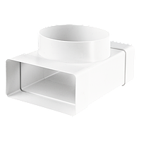 Трійник для плоских 55х100 та круглих каналів d100