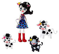 Енчантималс набор Кембрий Ков и коровка Рикотта и 2 теленка Enchantimals Family Toy Set Cambrie Cow