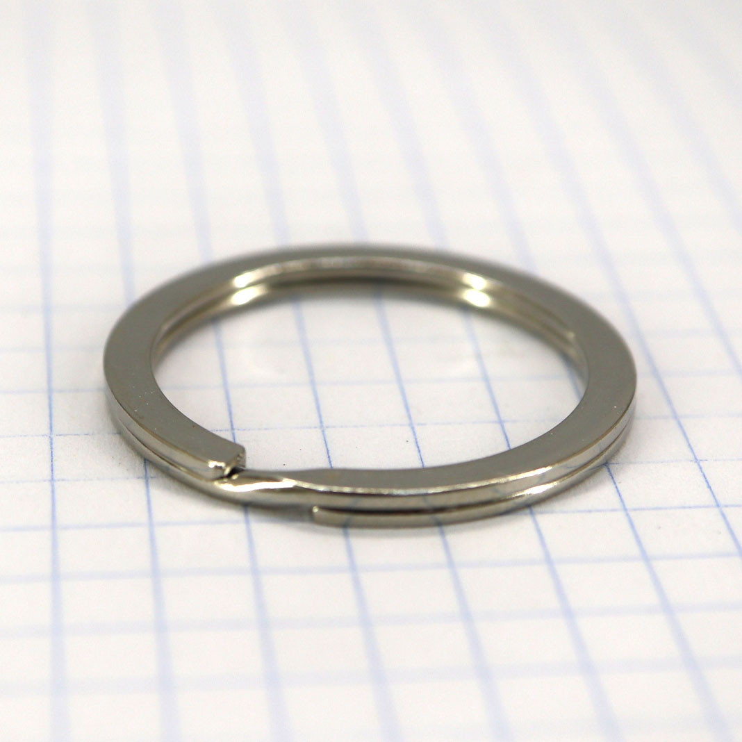 Кольцо ключное 25*2 мм плоское никель a5660 (100 шт.) - фото 3 - id-p1057433229