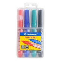Набір маркерів для фліпчартів (паперових блоків) 8550/04, Centropen Flipchart, 4 шт. (8550/4/BL)