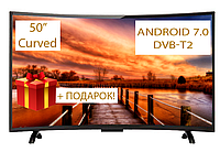 Изогнутый телевизор Comer 50" SmartTV FullHD DVB-T2 (E50DU1100w) CurvedTV