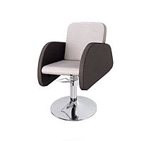 Парикмахерское кресло Анабель (Anabell) для клиентов салона красоты, кресло для парикмахера-стилиста Гидравлика, Диск опуклый