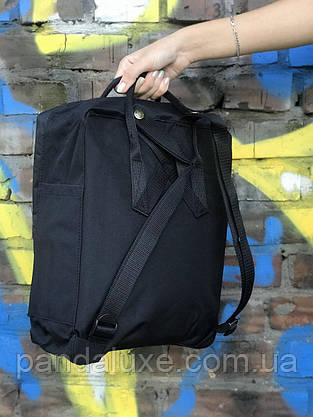 Рюкзак стильний канкен Fjallraven Kanken Classic 16л чорний, фото 4