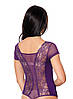 Жіноче боді-футболка з мереживом (розміри S-XL в кольорах) Фіолетовий, S, фото 4