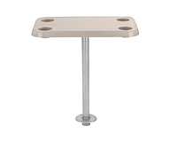 Набір прямокутний стіл зі стійкою колір Ivory