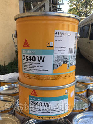 Sikafloor®-2540 W - Кольорове епоксидне покриття для Вашого гаража, сірий RAL 7032, 18 кг, фото 1