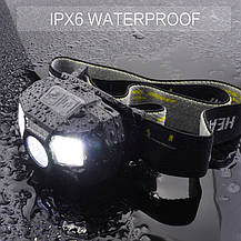 Налобний ліхтар GY66LED з датчиком руху, фото 3