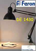 Світильник-лампа настільна зі стубційною FERON DE1430 чорний E27 мережевий шнур з викл. 1,5м (335 помножити на 155м)