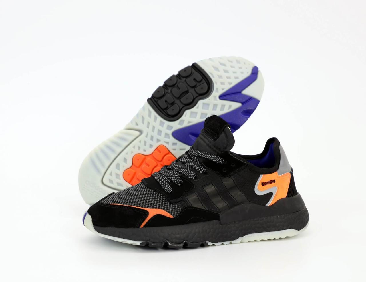 Мужские кроссовки Adidas Nite Jogger Black Orange - фото 2 - id-p527366896