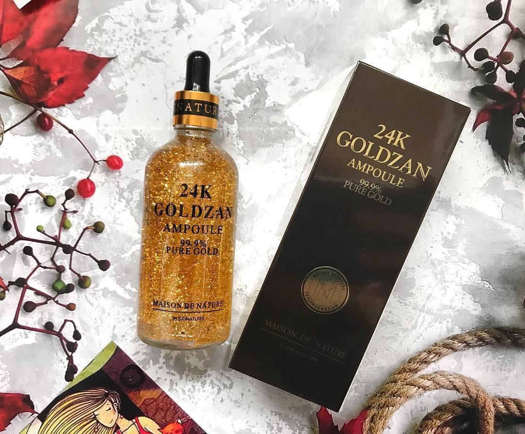 Сироватка для обличчя 24K Gold Ampoule Goldzan з пептидами і екстрактом золота 100 мл (GIPS)