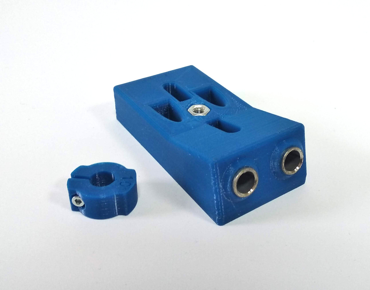 Кондуктор під косий шуруп, аналог kreg, пластиковий обмежувач свердла в подарунок 9.5 мм, фото 1