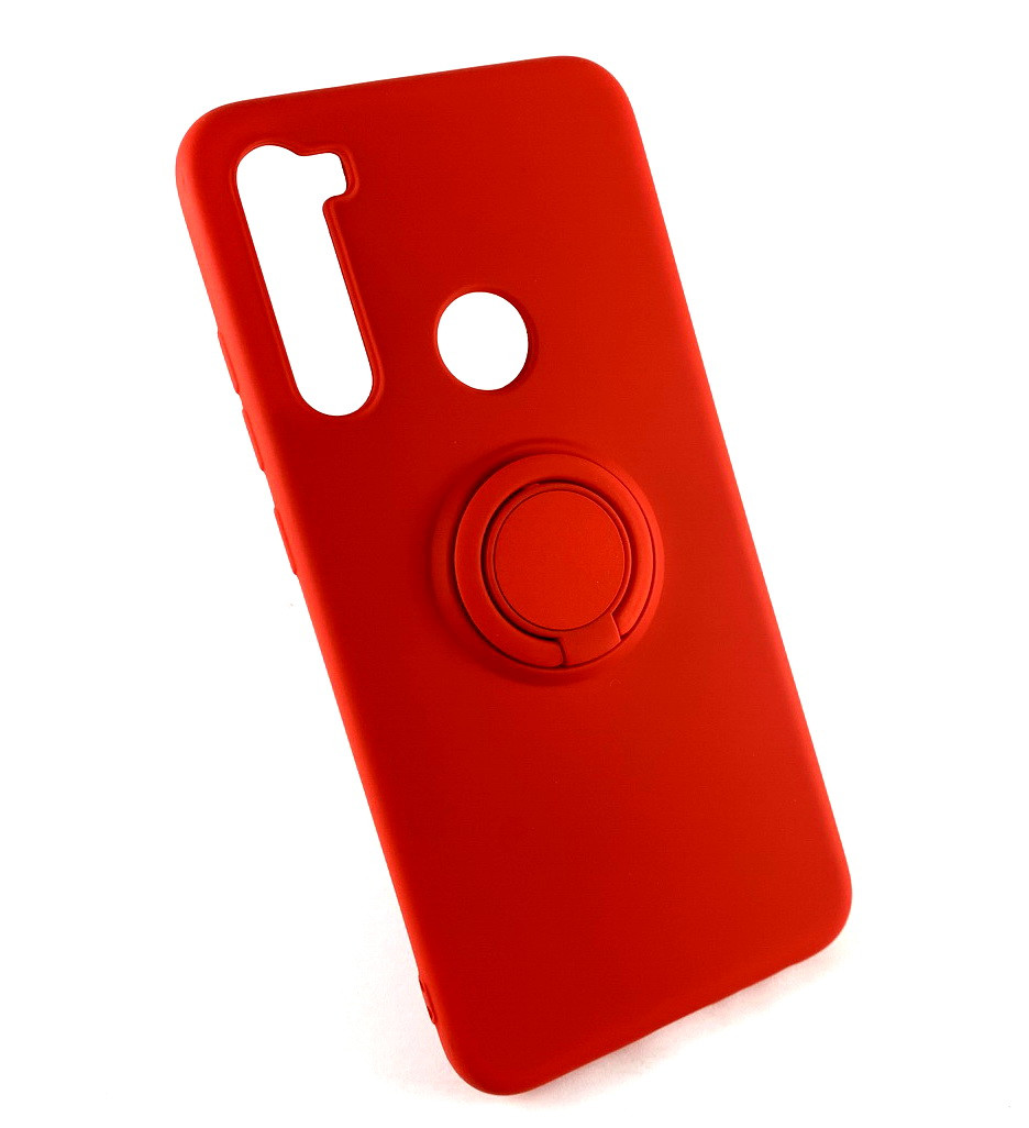 Чохол для Xiaomi Redmi Note 8 накладка на бампер протиударний з кільцем магнітом Color Ring червоний
