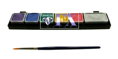 Палітра аквагрим Diamond FX small металік
