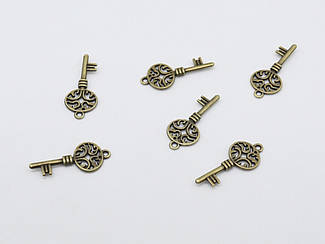 Ключики з металу декоративний 26х12 мм Товари для рукоділля та творчості
