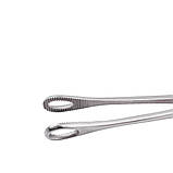 Щипці аборцанг по Foerster, з кремальерой прямі з довжиною губок 14 мм, довжина 25 см, фото 2