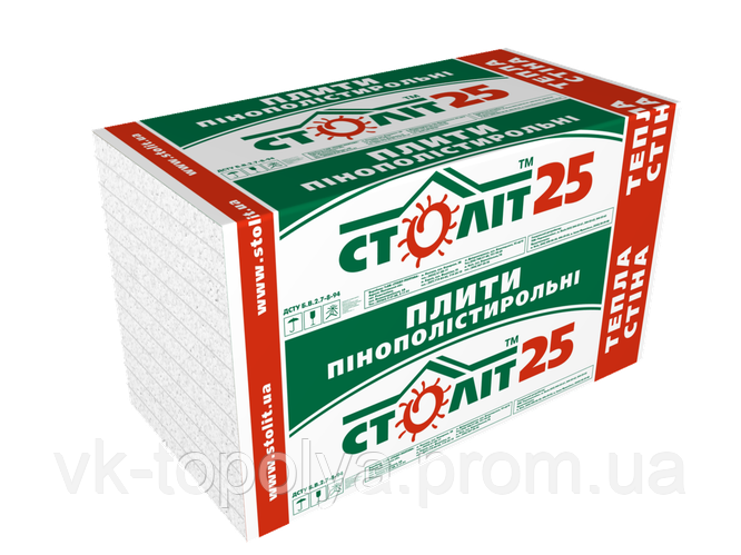 Плиты пенополистирольные СТОЛИТ 25 Теплая стена (1000*1000*100) EPS-50 ...