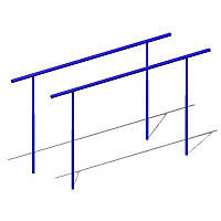 Брусья прямые металлические для спортивной и школьной площадки