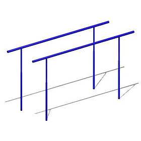 Бруси прямі металеві для спортивного та шкільного майданчика