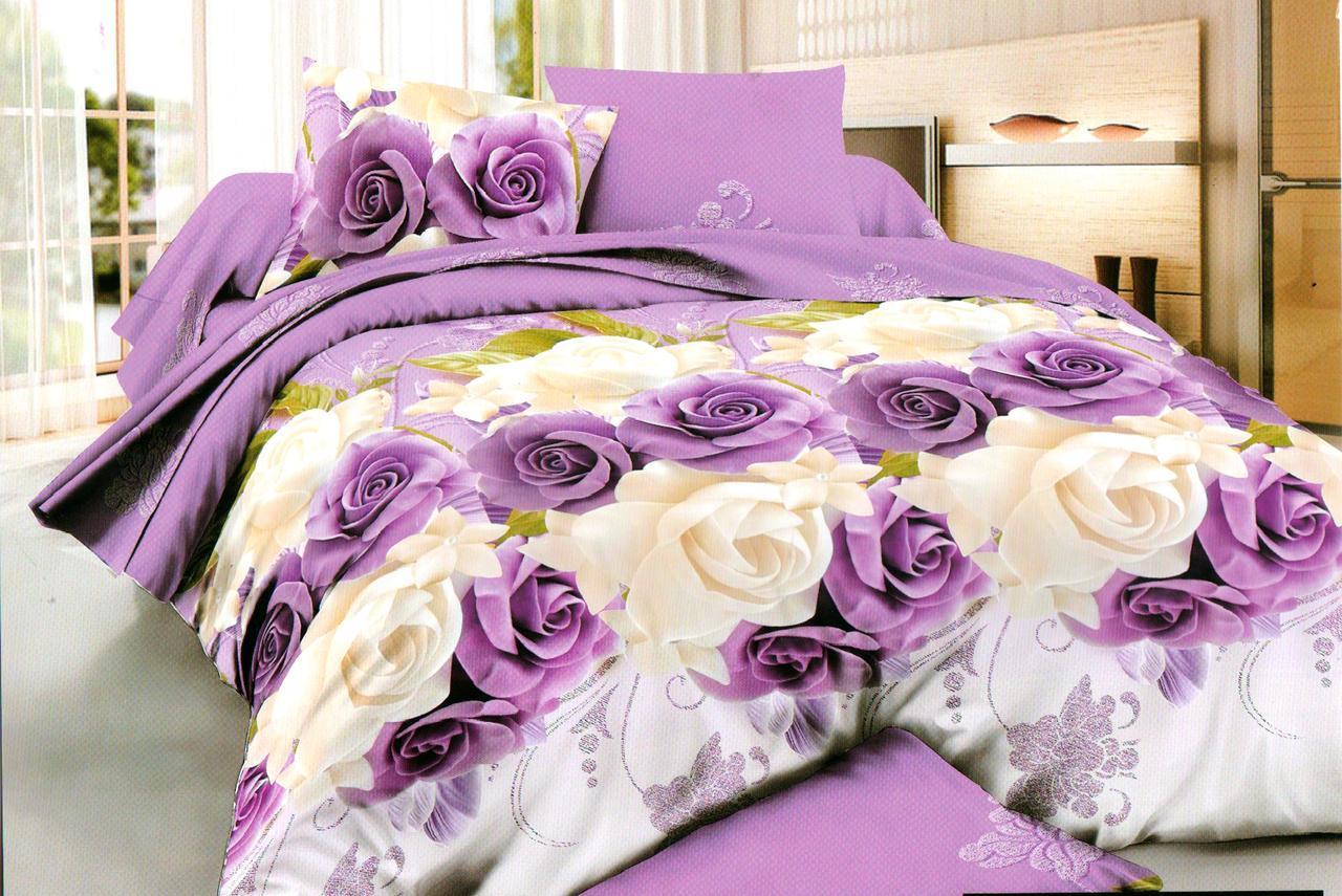 Комплект постільної білизни Бязь Голд Люкс №бл189 Євро 220х240