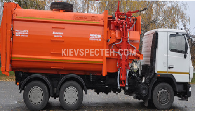 Сміттєвоз 20 м3 з боковим механічним завантаженням на шасі МАЗ-6310