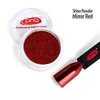 Втирка-блеск PNB Shine Powder Mirror Red зеркальный красный, 0.5 г