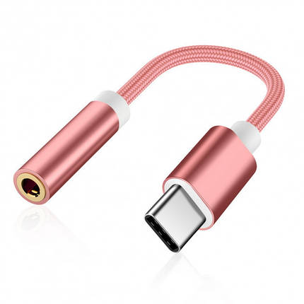 Перехідник адаптер для навушників Alitek USB Type-C — 3.5 мм Rose Gold, фото 1