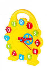 Розвиваюча іграшка Годинник-сортер механічні ТехноК , жовтий (3046)