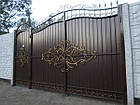 Ворота ковані з профнастилу, фото 3