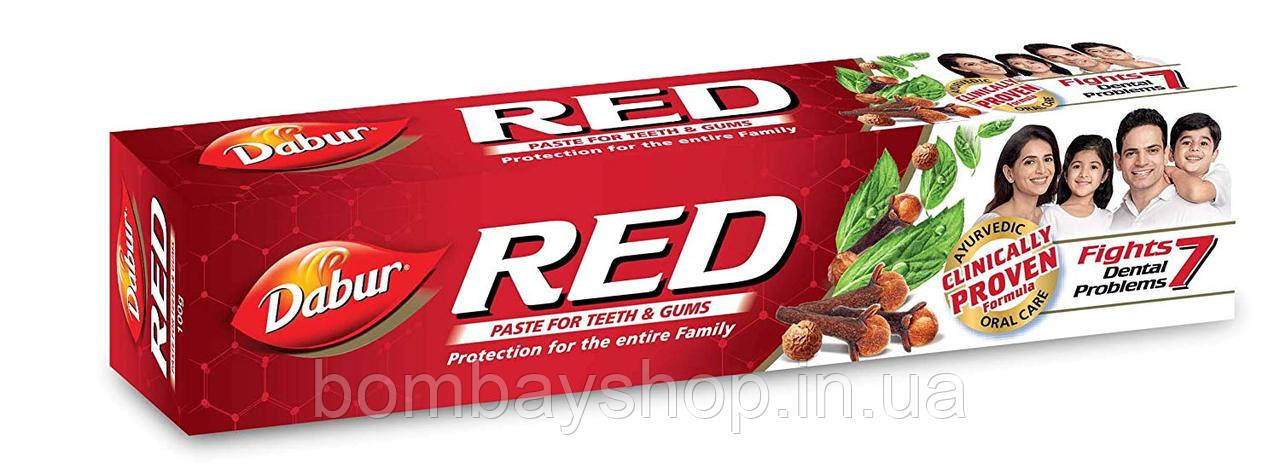 100% натуральна трав'яна червона зубна паста RED TM DABUR 100g