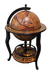 Глобус бар на підлогу "Континенти" на 3х ніжках з дерева коричневий, діаметр сфери 45 см, фото 8