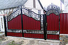 Ворота ковані з профнастилом, фото 2