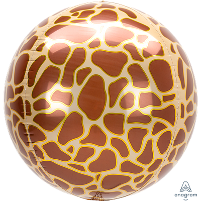 Фольгована куля 3d сфера А 16" Giraffe Print Animalz Orbz