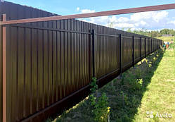 Профнактил коричневого кольору матовий РАЛ 8017, Металопрофіль коричневого кольору.RAL8017 матовий.