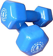 Гантелі для фітнесу і аеробіки обгумовані Power System 4 kg PS-4027 Blue (1 шт.)