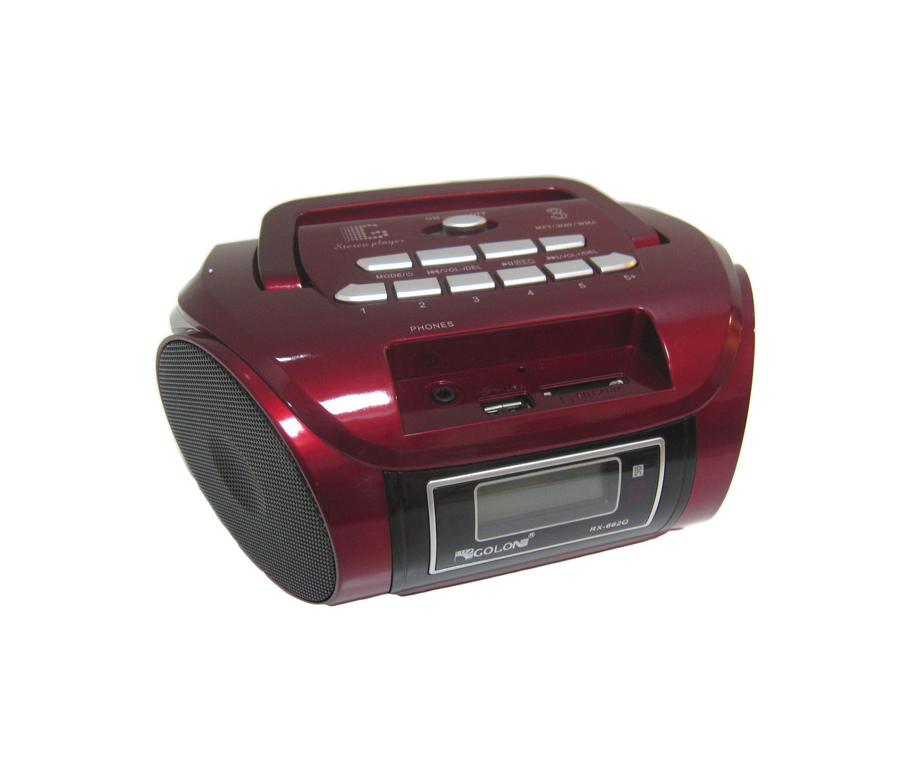 Бумбокс радіоприймач MP3 Golon RX 662Q Red