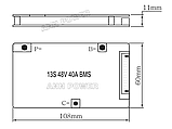 Плата защиты BMS 13S 40A 48V с защитой и балансировкой Li-ion 18650 (Контроллер заряда/разряда), фото 7